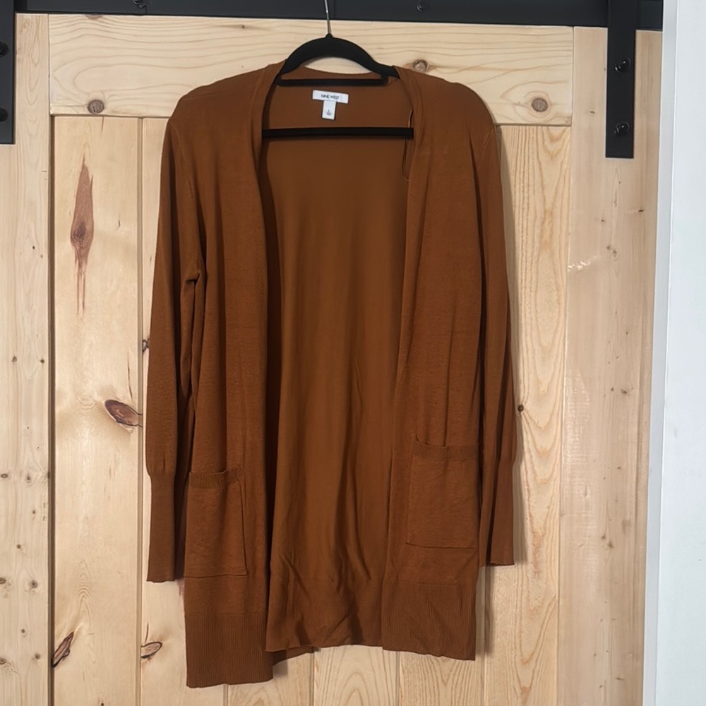 Nine West Brown Knit Cardigan Sweater